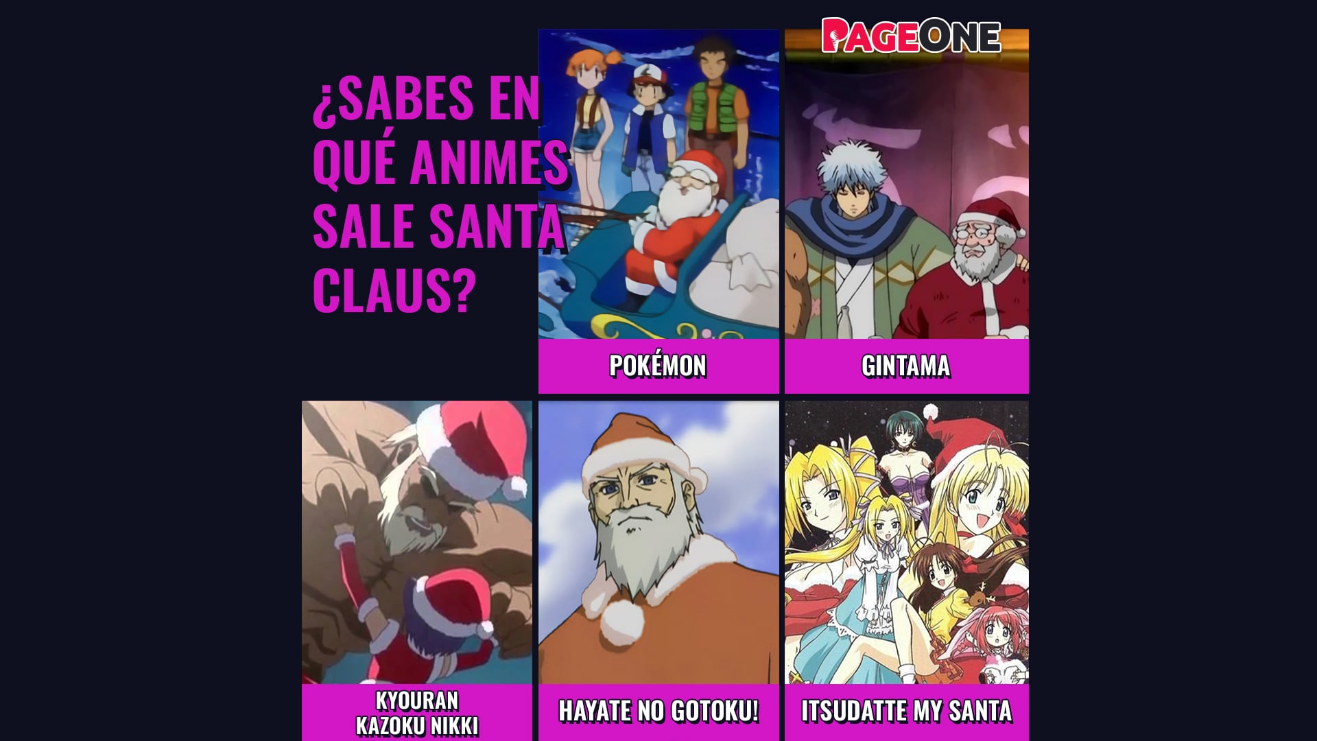 ¿Sabes en qué animes sale Santa Claus?