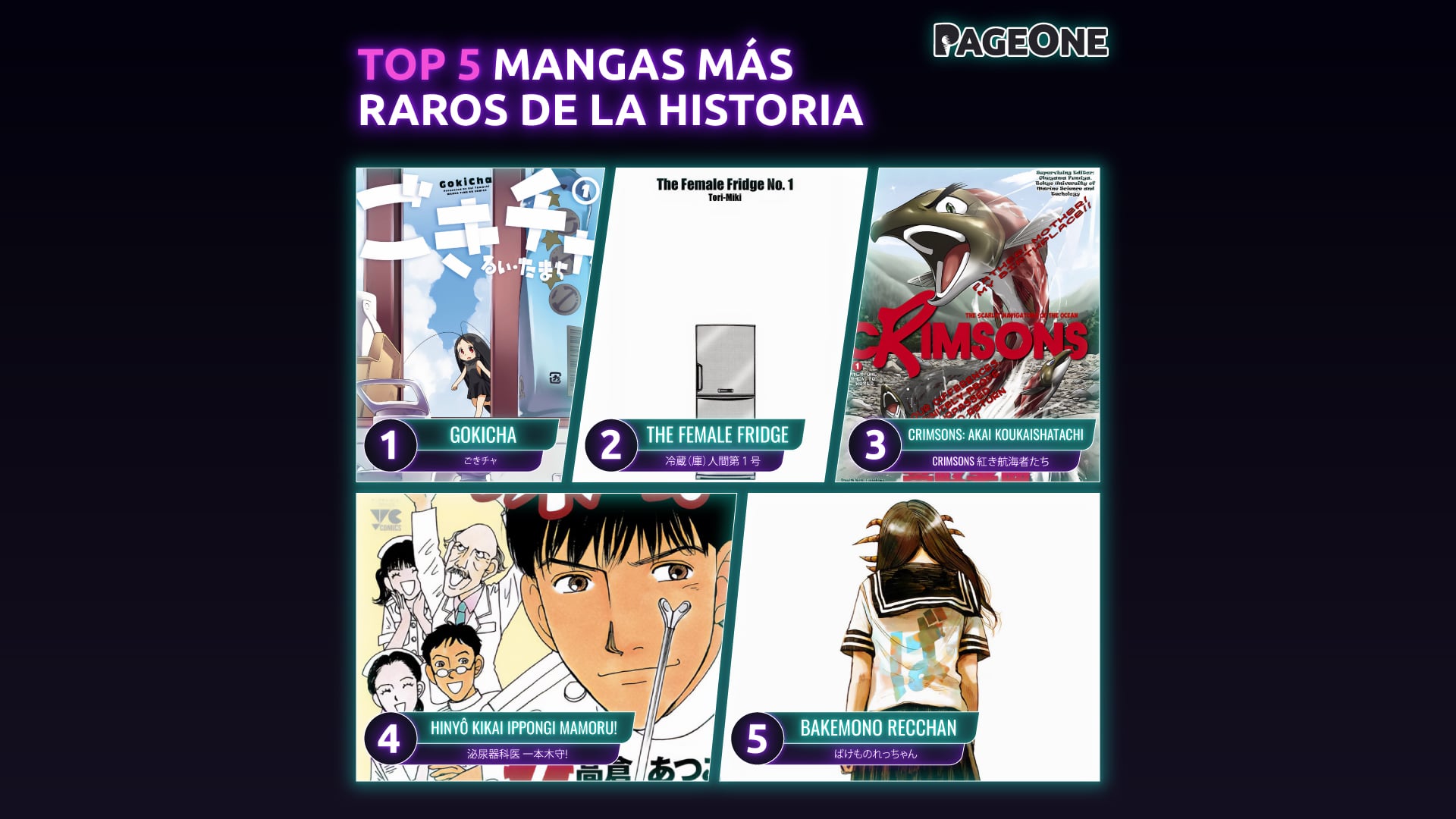 Top 5 mangas más raros de la historia