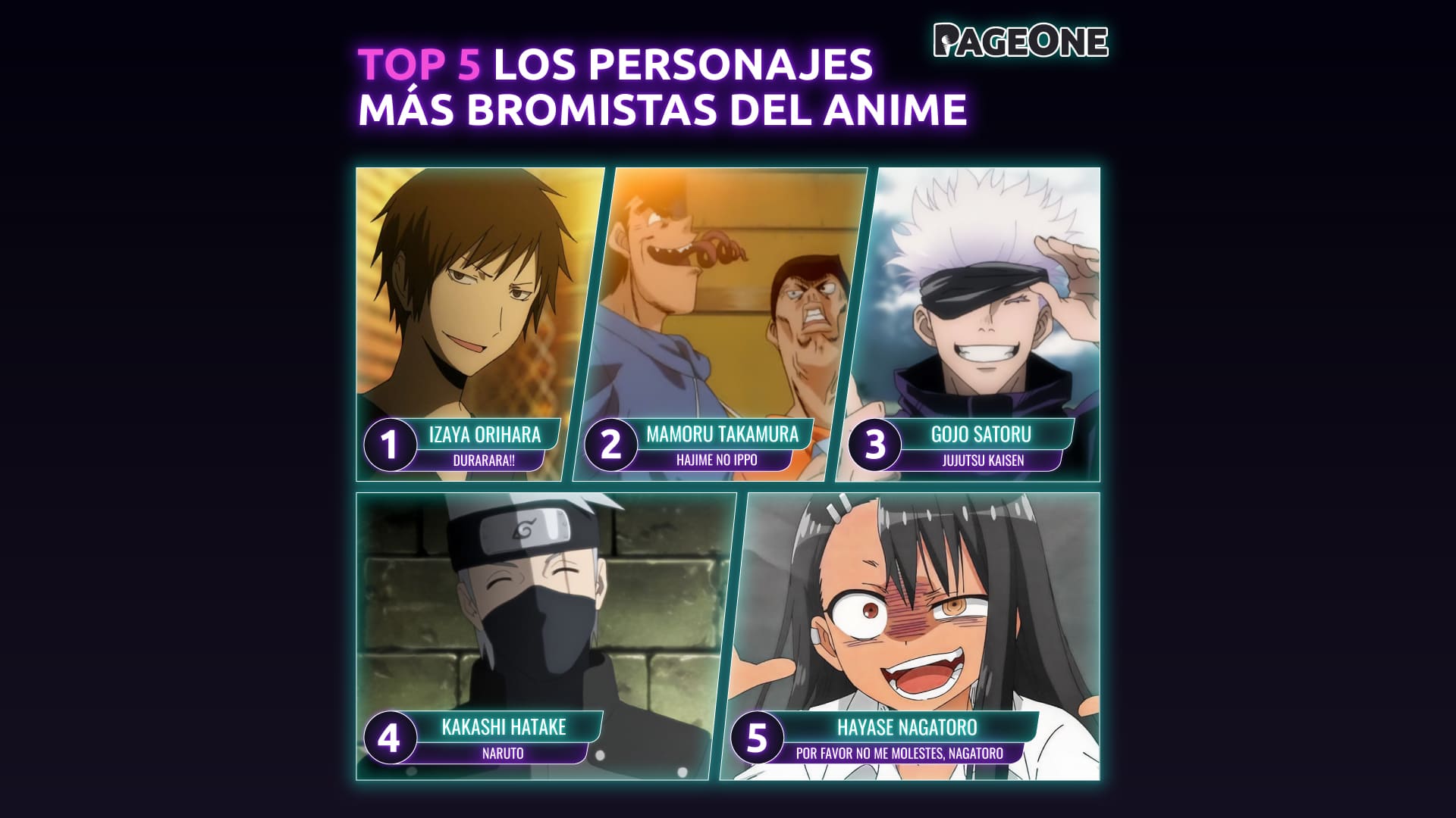 Los personajes más bromistas del anime