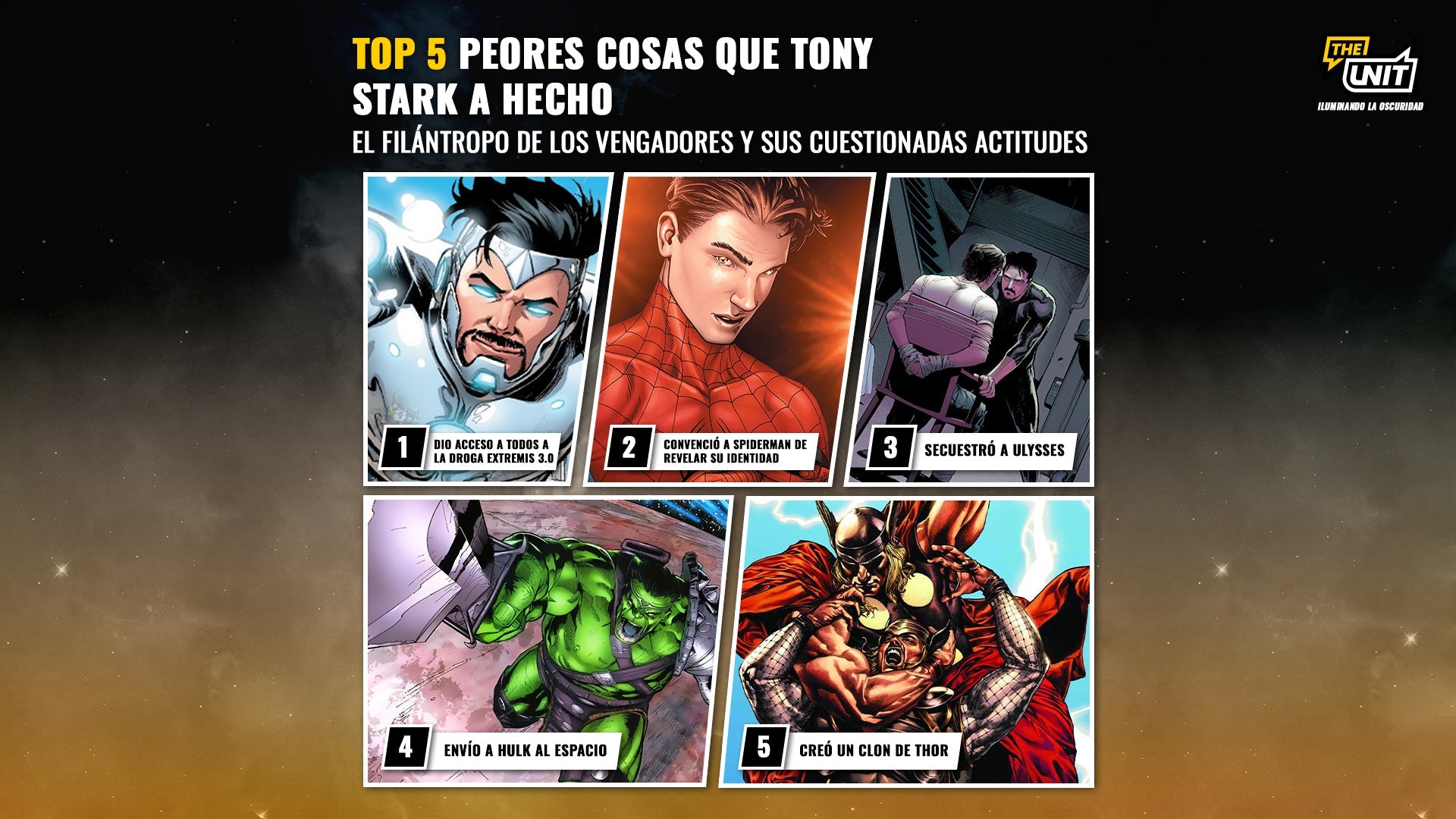 Top 5 Peores Cosas que Tony Stark Ha Hecho