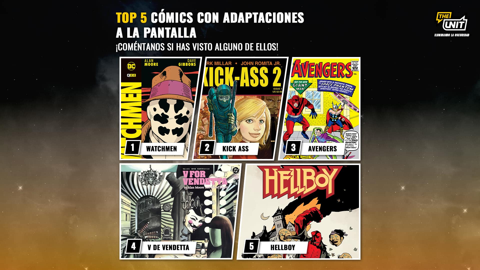 Top 5 Cómics con adaptaciones a la pantalla