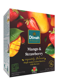 Thumbnail for Té Negro Fun Mango Frutilla - Caja De 10 Bolsitas - Dilmah