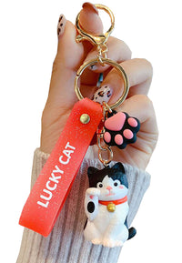 Thumbnail for Llavero Gato De La Suerte - Gato Blanco Y Negro (Recompensa)