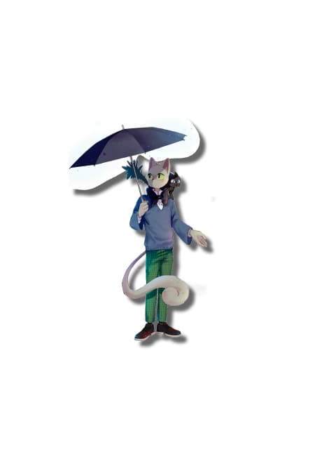 Sticker Maestro Gato - Paraguas (Recompensa)